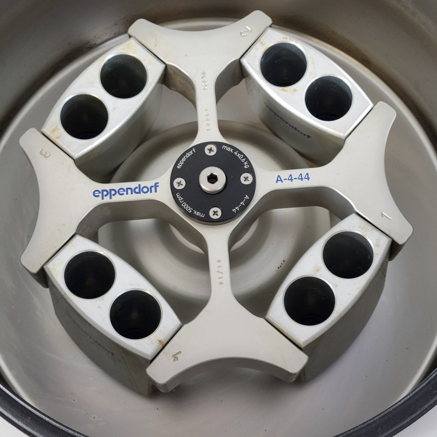 SPIN-TESTED Eppendorf 5804 Centrifuge A-4-44 Swing Bucket Rotor w/ Buckets