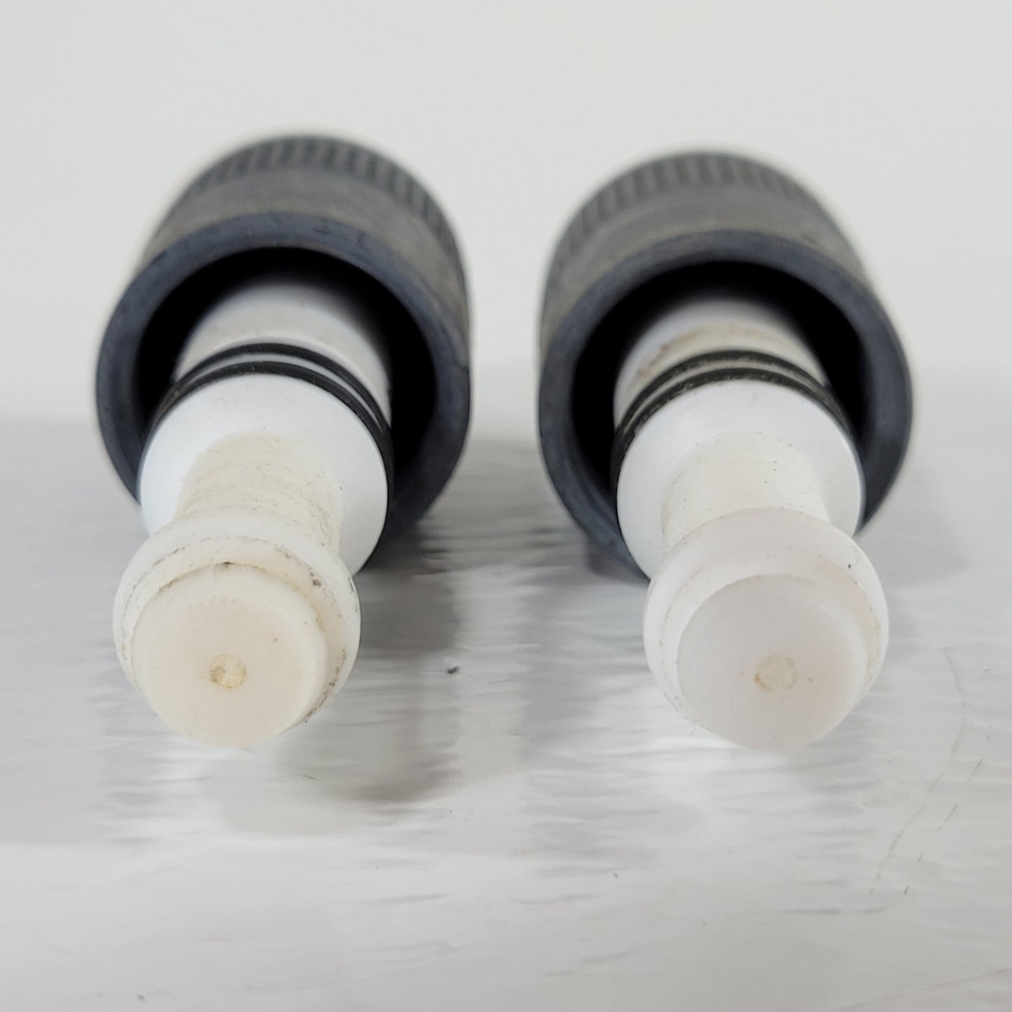 Two CHEMGLASS PTFE 0-12mm Vacuum Valve Plug-Only for Vac. Systems, Black