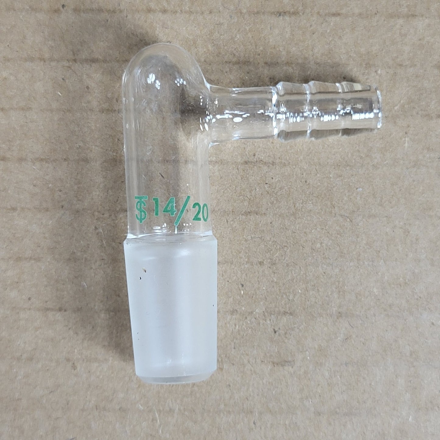 Lot Of 12 Chemglass CG-1014-14 Glass 90° Bent Inlet Adapter 14/20 Inner Joint