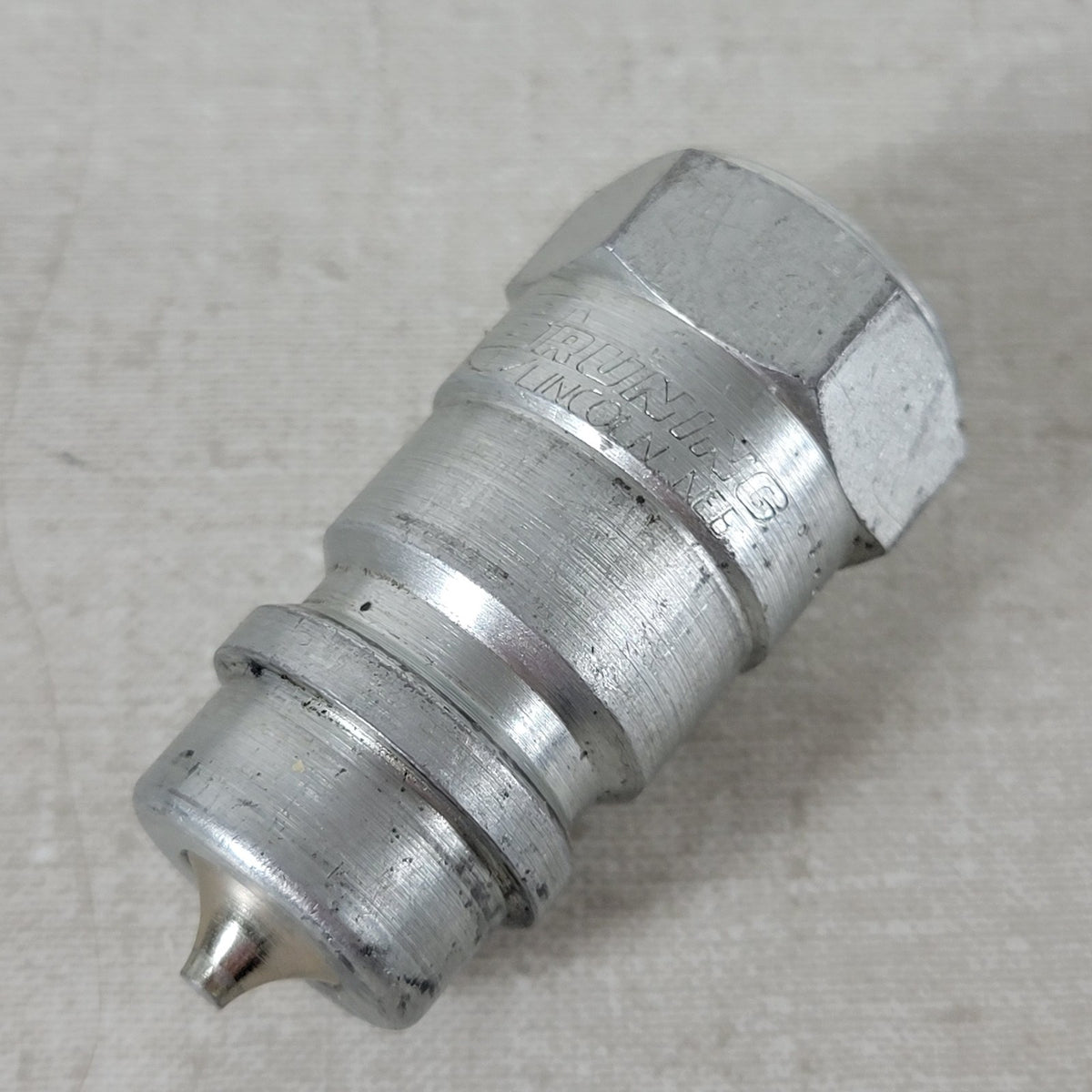 BRUNING 1/2" Female Hydraulic Quick Coupler Body Vintage Industrial