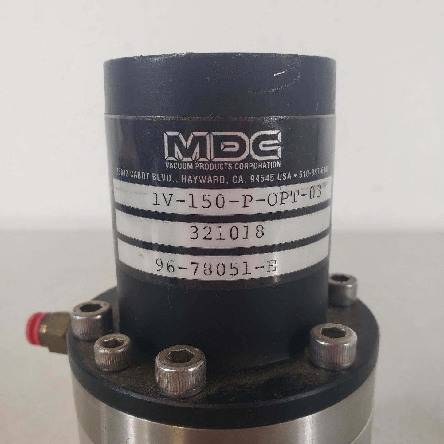 MDC IV-150-P-OPT-03 Pneumatic Inline Vacuum Valve 2.75" CF CF35 DN35CF 24VDC