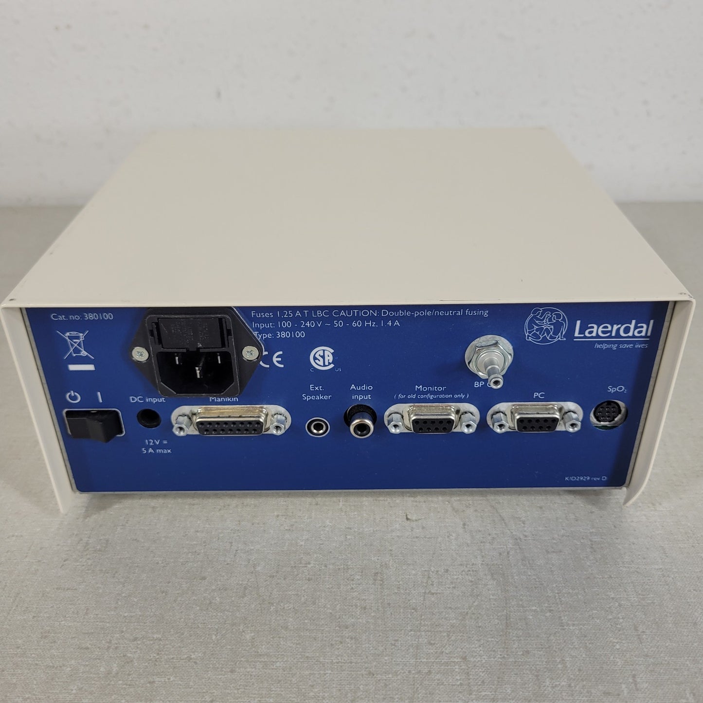 Laerdal 380100 SimMan SimBaby Link Box Patient Simulator Interface Cable