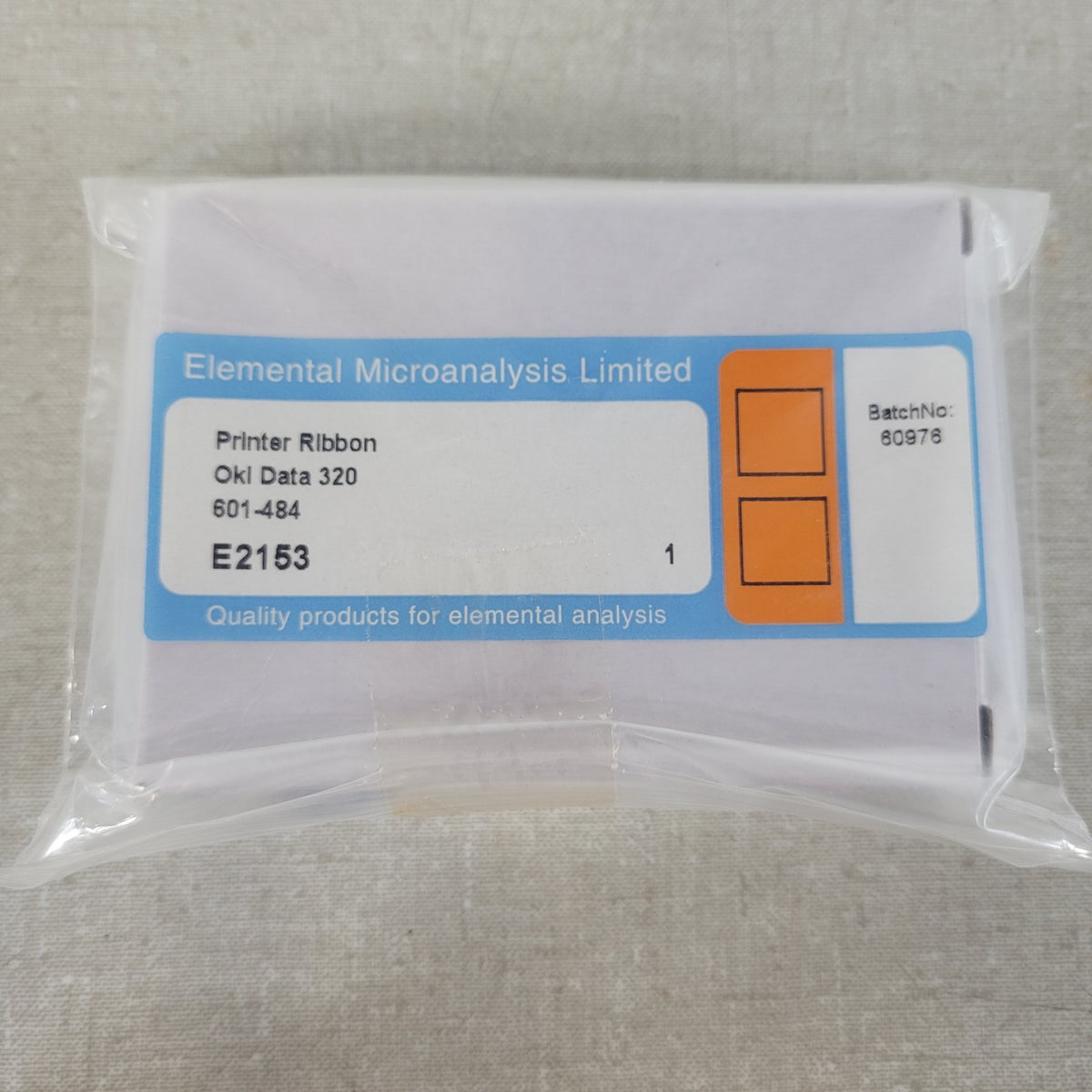 Elemental Microanalysis E2153 601-484 OKI Data 320 Ribbon for LECO Analyzer