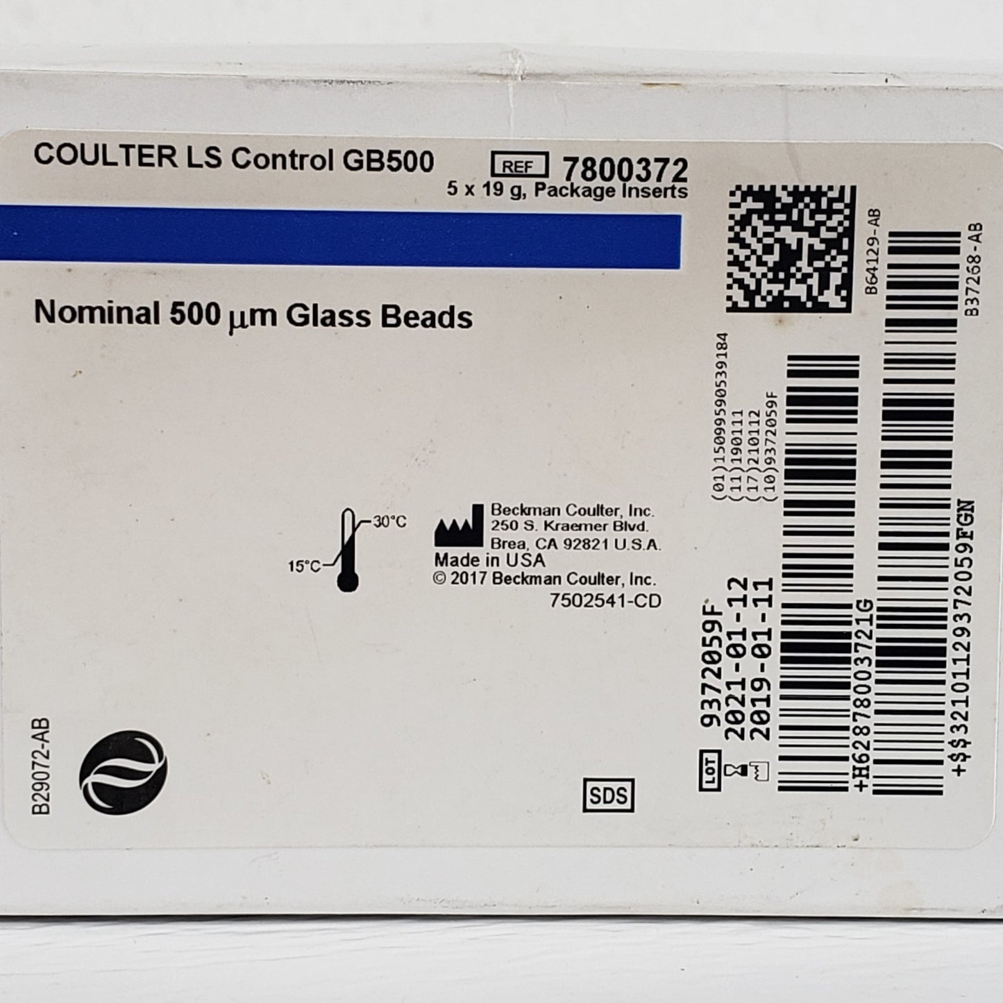 Beckman Coulter LS Control GB500 Glass Bead Sample Standard 2x Full 1x Used