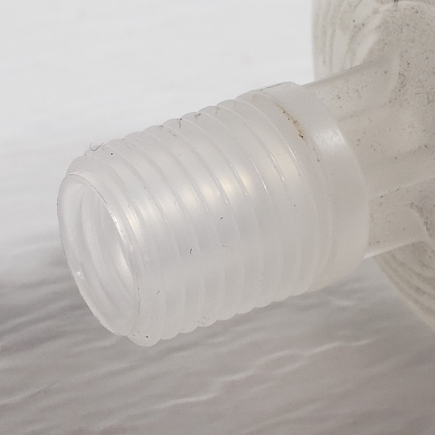 Transparent Threaded Inline Fuel Filter for Small Engines, Flow Direction Shown