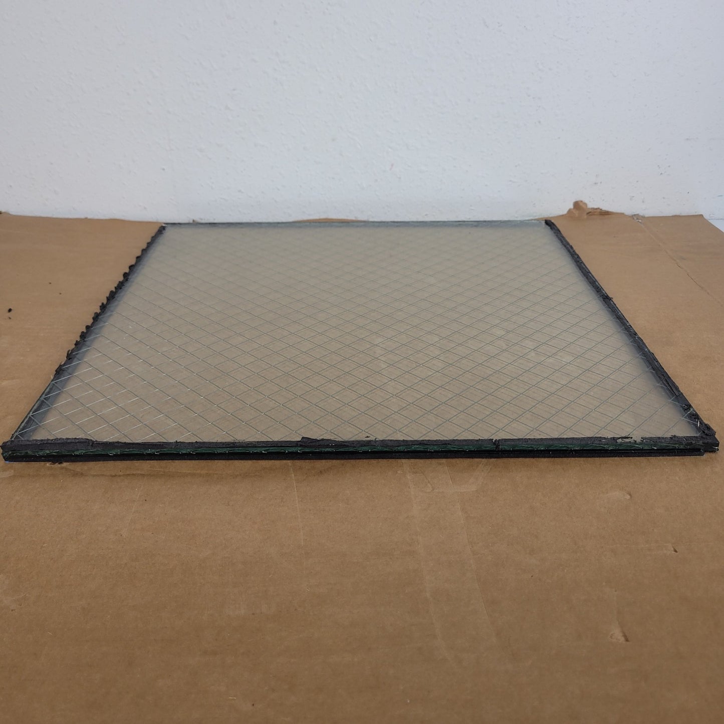 20.25in x 20.25in x 7.5mm Thick Wired Glass Panel Industrial Viewing Window