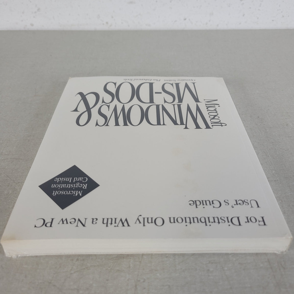 Vintage Microsoft Windows & MS-DOS User's Guide Manual w/ COA Sealed