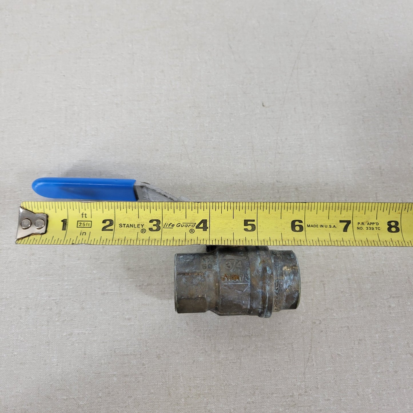 RuB S95E45 3/4" FNPT Brass Full Port Ball Valve 600 CWP Locking Handle