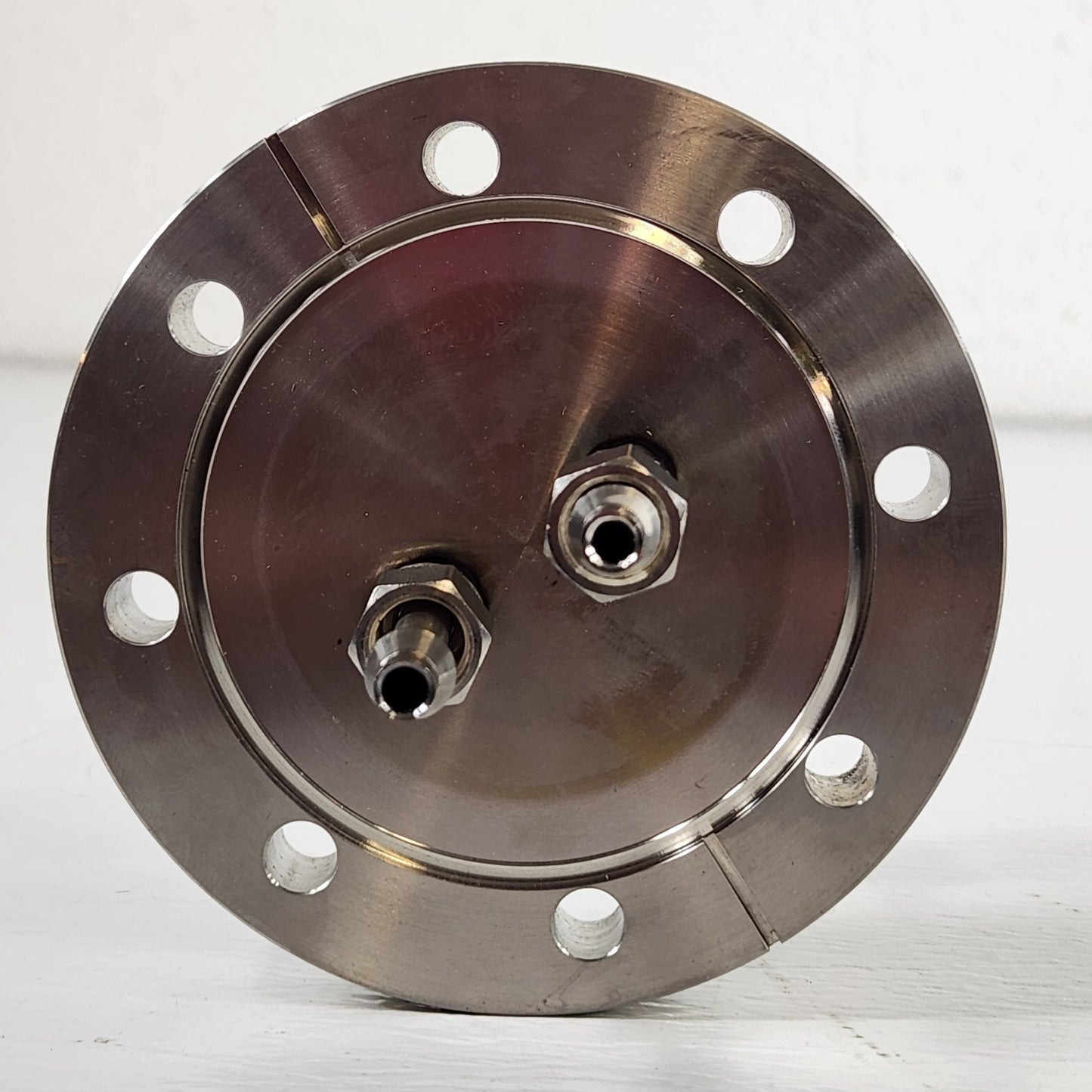 DN63CF 4.5" ConFlat Dual 1/4" VCR Swagelok Liquid Cooling Feedthrough UHV Vacuum