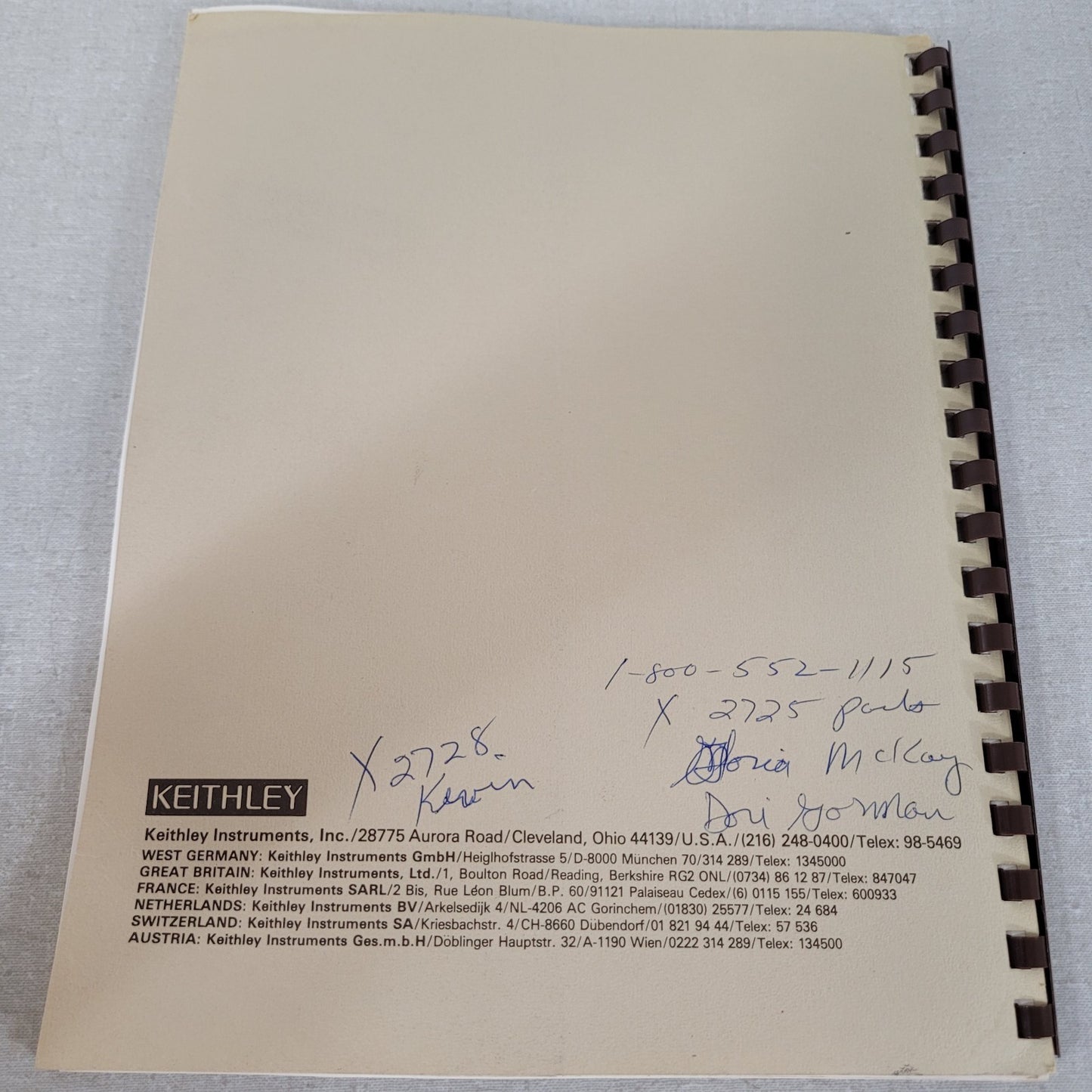 Keithley 1753 IEEE-488 Interface Instruction Manual 1753-901-01C May 1984