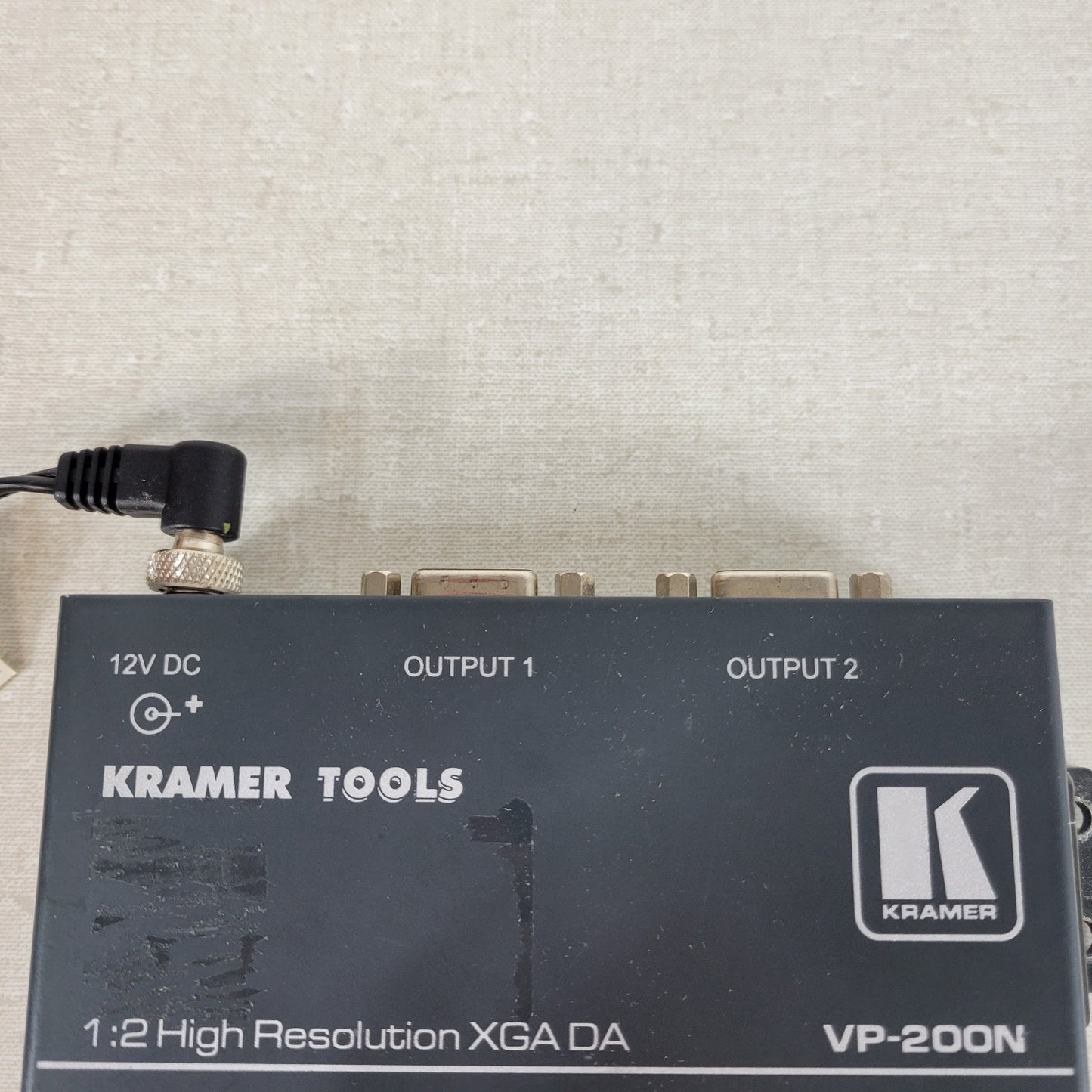 Kramer VP-200N 1:2 UXGA VGA Distribution Amplifier Amp DA 15-Pin HD 12V PSU