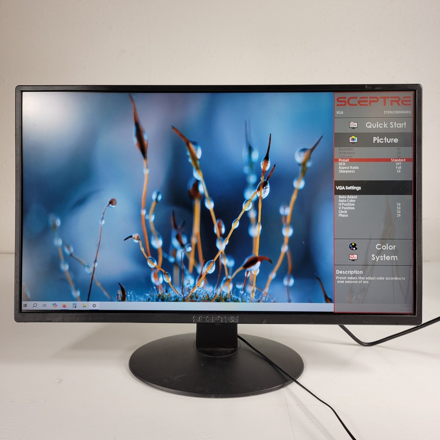 SCEPTRE E248W-19203R 24 inch Widescreen LED Monitor with Power Supply, HDMI, VGA