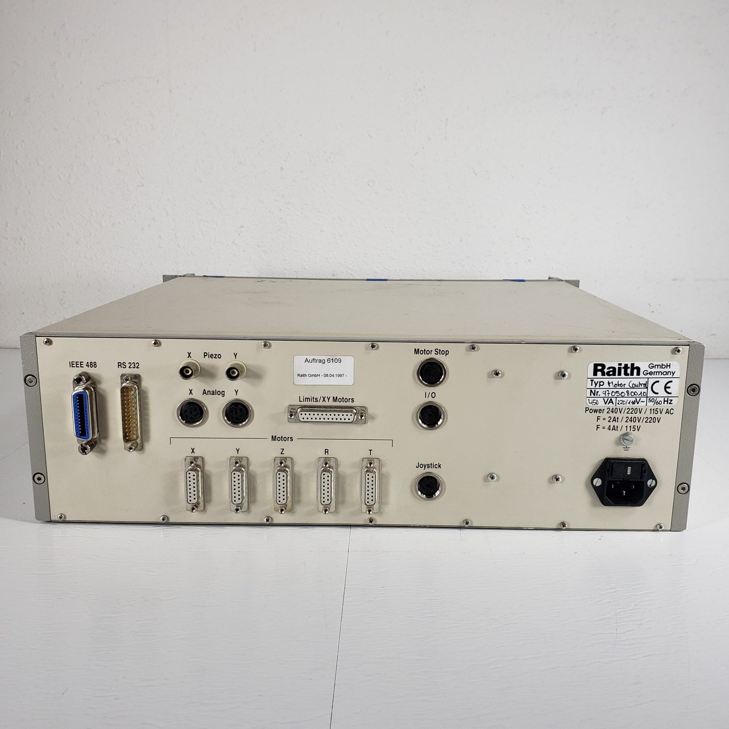 RAITH ESCOSY 6109 High-Vacuum CNC Stage Controller w/Multiaxis Manipulator Motor
