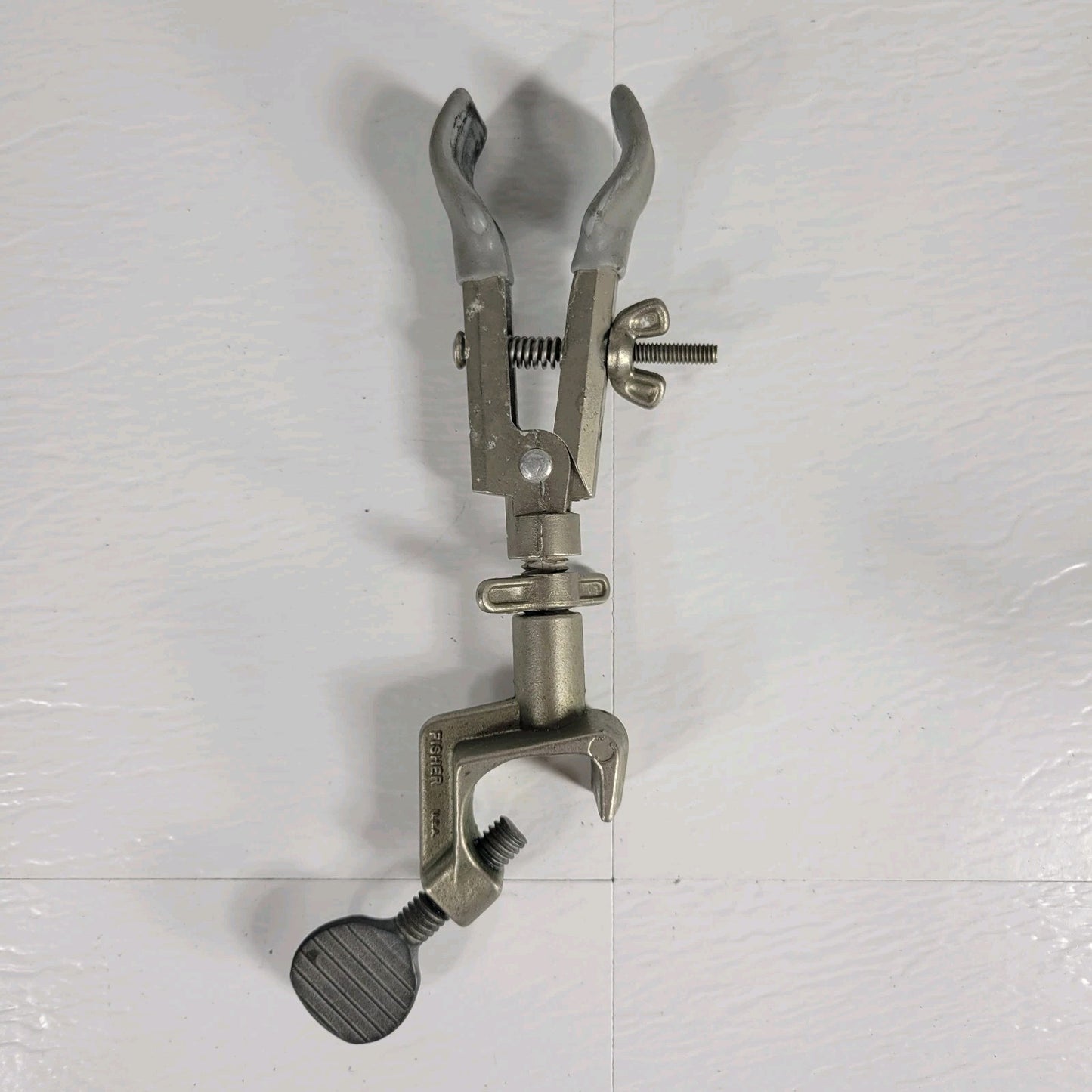 Lot of 5 2-Prong Laboratory Clamps Single Adjust Extension Lab Stand Holders