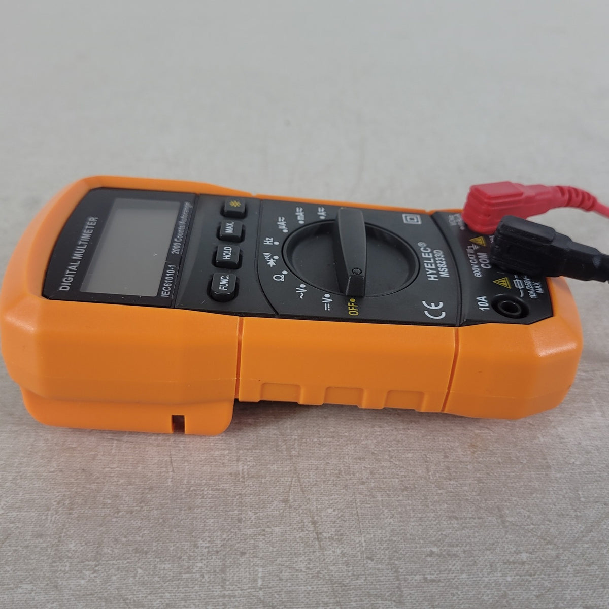 HYELEC MS8233D Digital Multimeter 2000 Count Auto Range AC DC Volt Ohm Amp