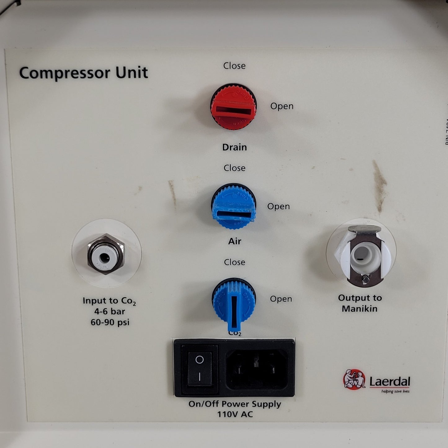 TESTED Laerdal DSS 110-2 SimMan SimBaby Patient Simulator Air Compressor 45 LPM