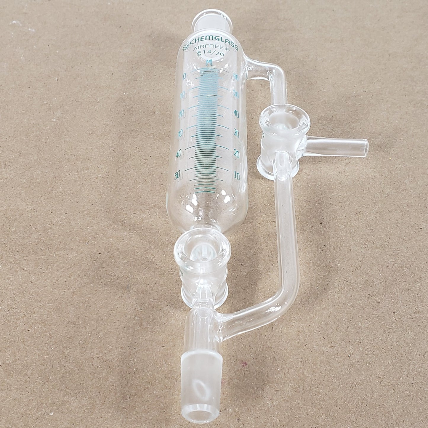 Chemglass AF-0547-G-01 Airfree Schlenk 60mL Graduated Addition Funnel 14/20