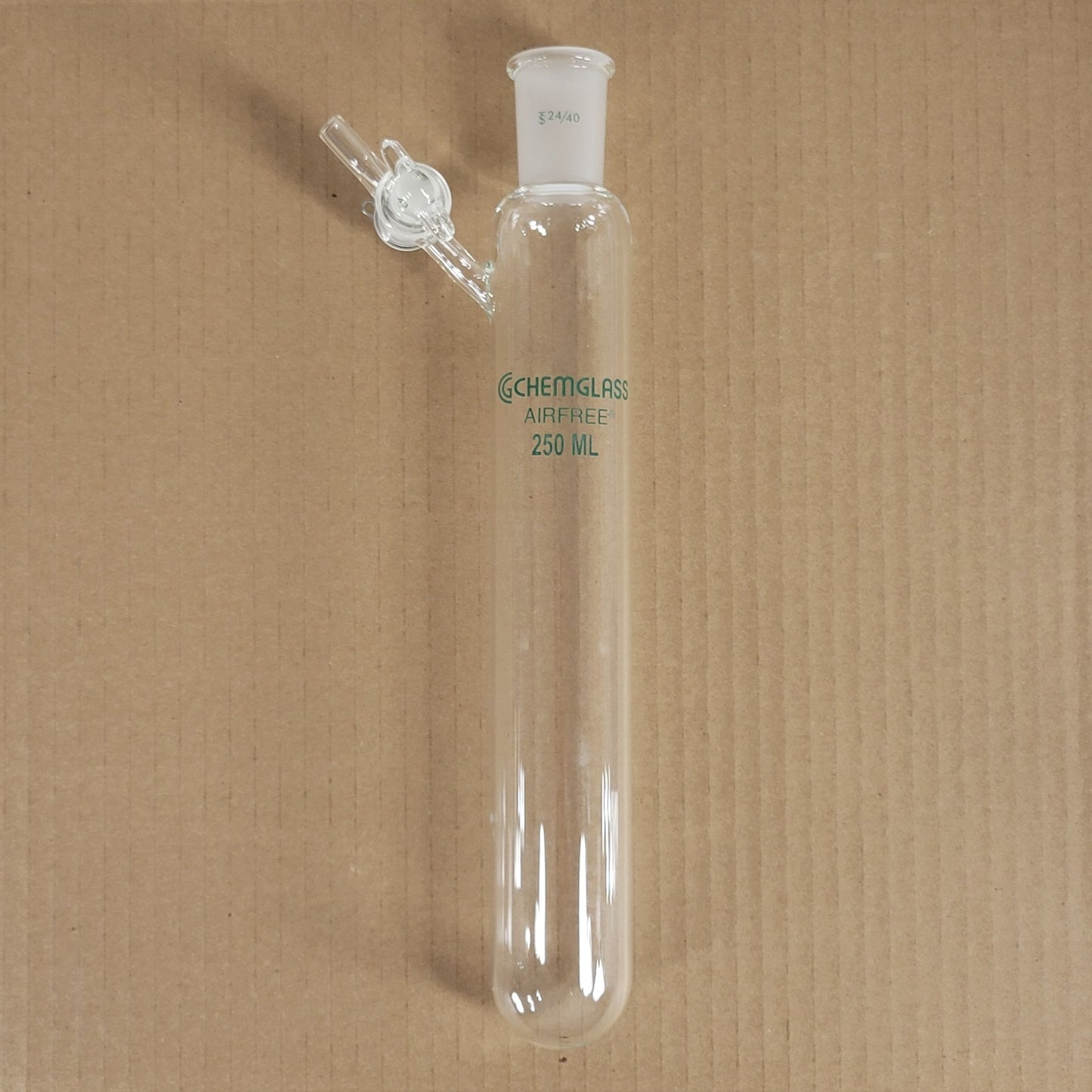 Chemglass AF-0537-04 250mL CN-24/40 Airfree Schlenk Reaction Tube 43 Stopcock