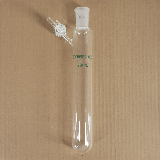 Chemglass AF-0537-04 250mL CN-24/40 Airfree Schlenk Reaction Tube 43 Stopcock