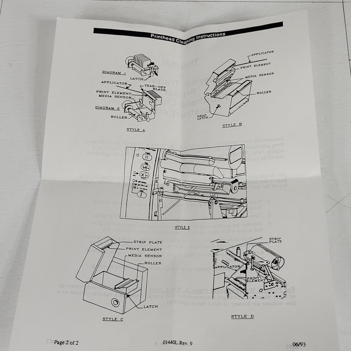 IPS950 Zebra 90Xi Thermal Printer Printhead Cleaning Maintenance Kit Open Box