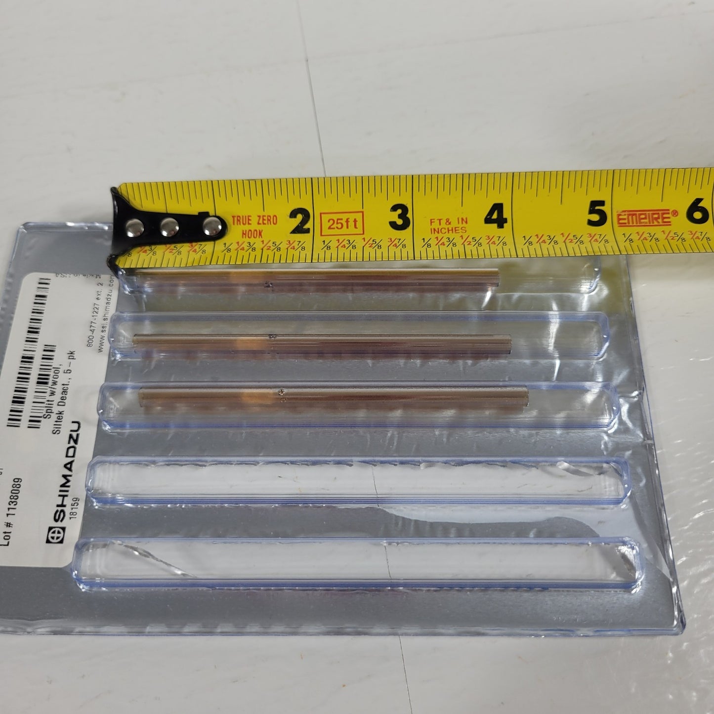 3 Pack Shimadzu 220-90816-01 GC Siltek Deactivated Split Liner with Wool Spl-17