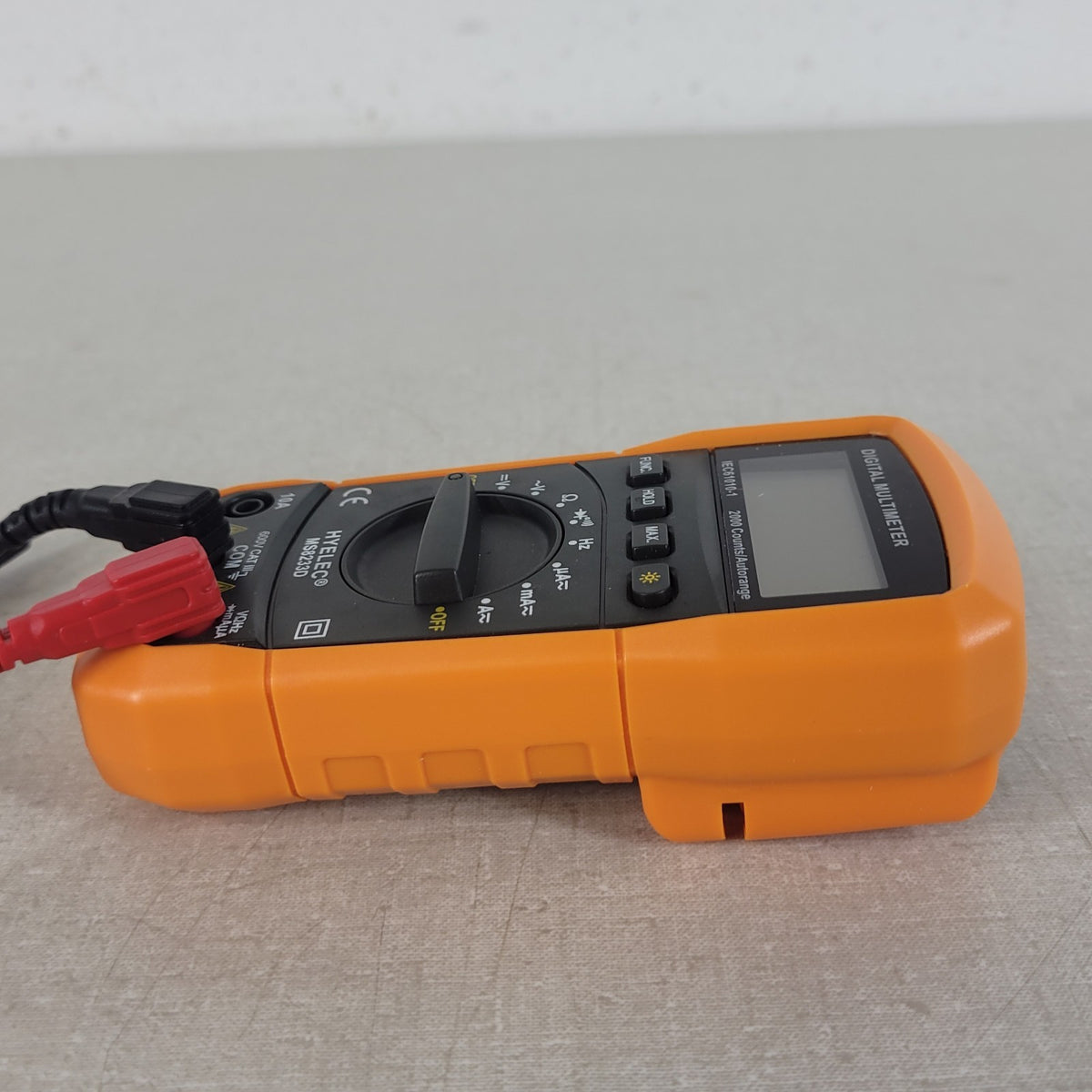 HYELEC MS8233D Digital Multimeter 2000 Count Auto Range AC DC Volt Ohm Amp