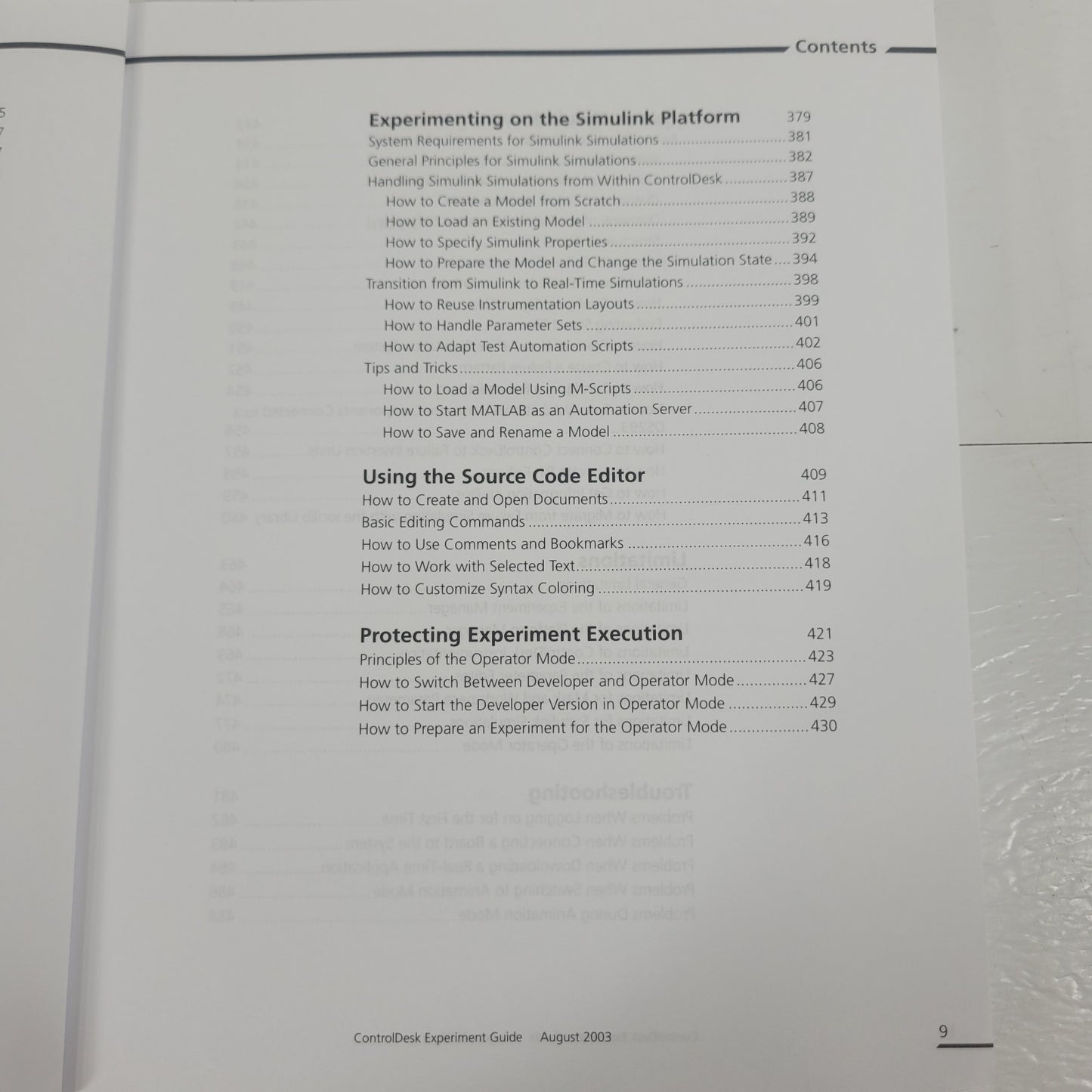 dSPACE ControlDesk Experiment Guide Release 4.0 Software User Manual August 2003