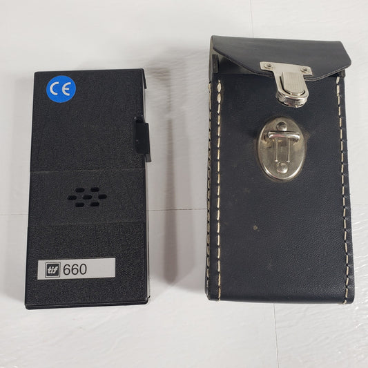 VINTAGE TIF GRG 660 Capacitor Tester Black and Original Leather Case, 9V Powered