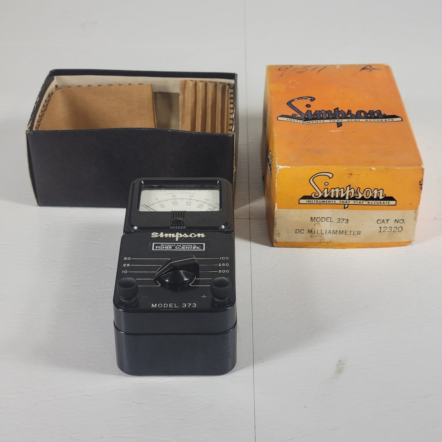 VINTAGE SIMPSON MODEL 373 DC Milliammeter, 1-1000mA, Original Instrument Case
