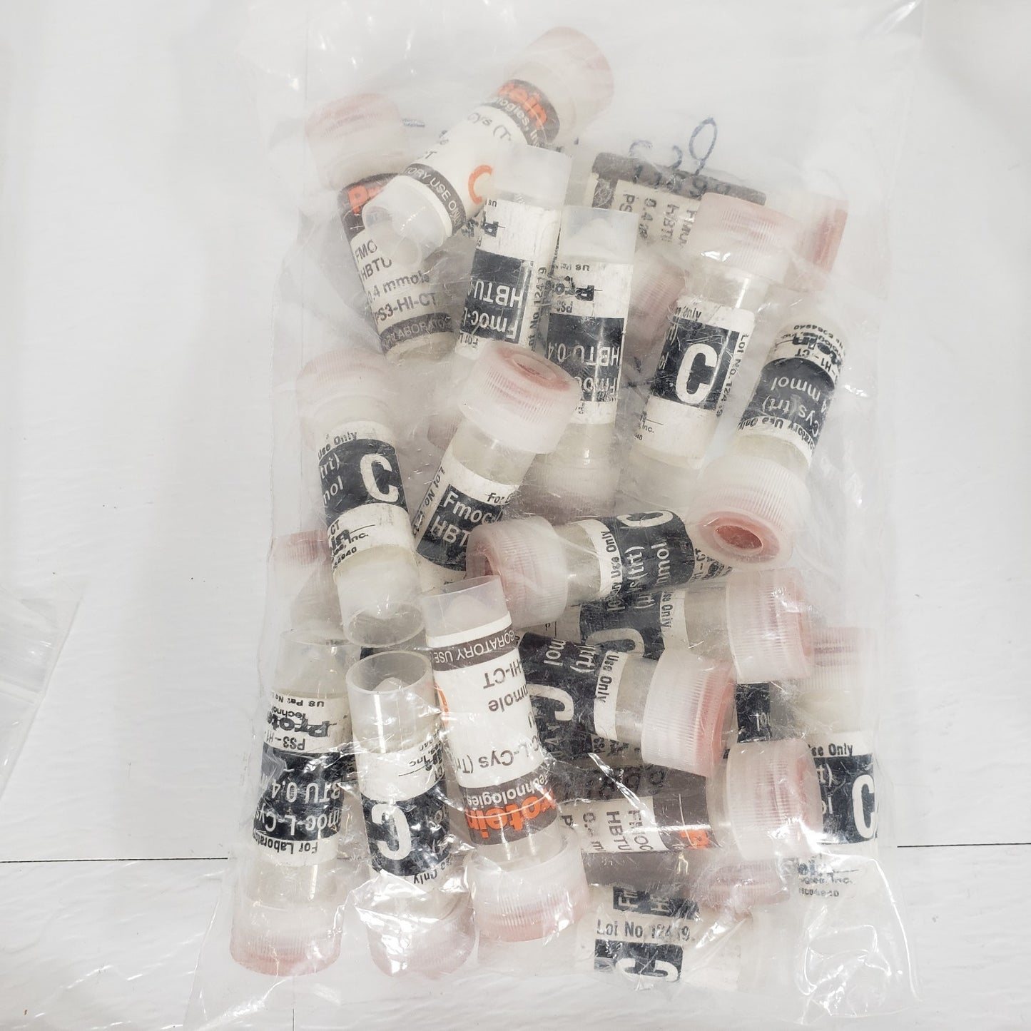 PROTEIN TECH. Assorted Alphabetized Polypropylene Vials For PS3 Peptide System