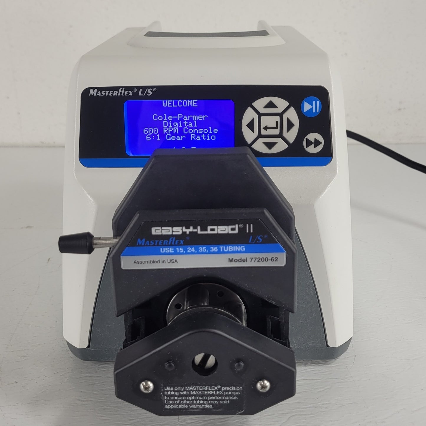TESTED Masterflex 07522-20 Peristalic Pump w/ 77200-62 Easy-Load II Pump Head
