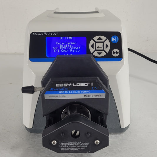 TESTED Masterflex 07522-20 Peristalic Pump w/ 77200-62 Easy-Load II Pump Head