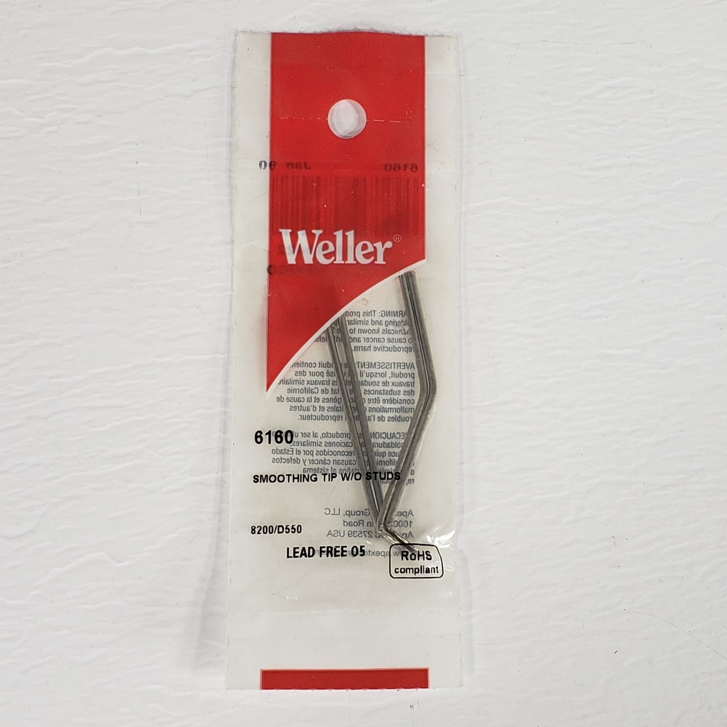 Lot 2 Weller 6160 Smoothing Tip 2-Pack 8200 D550 D650 w/o Studs