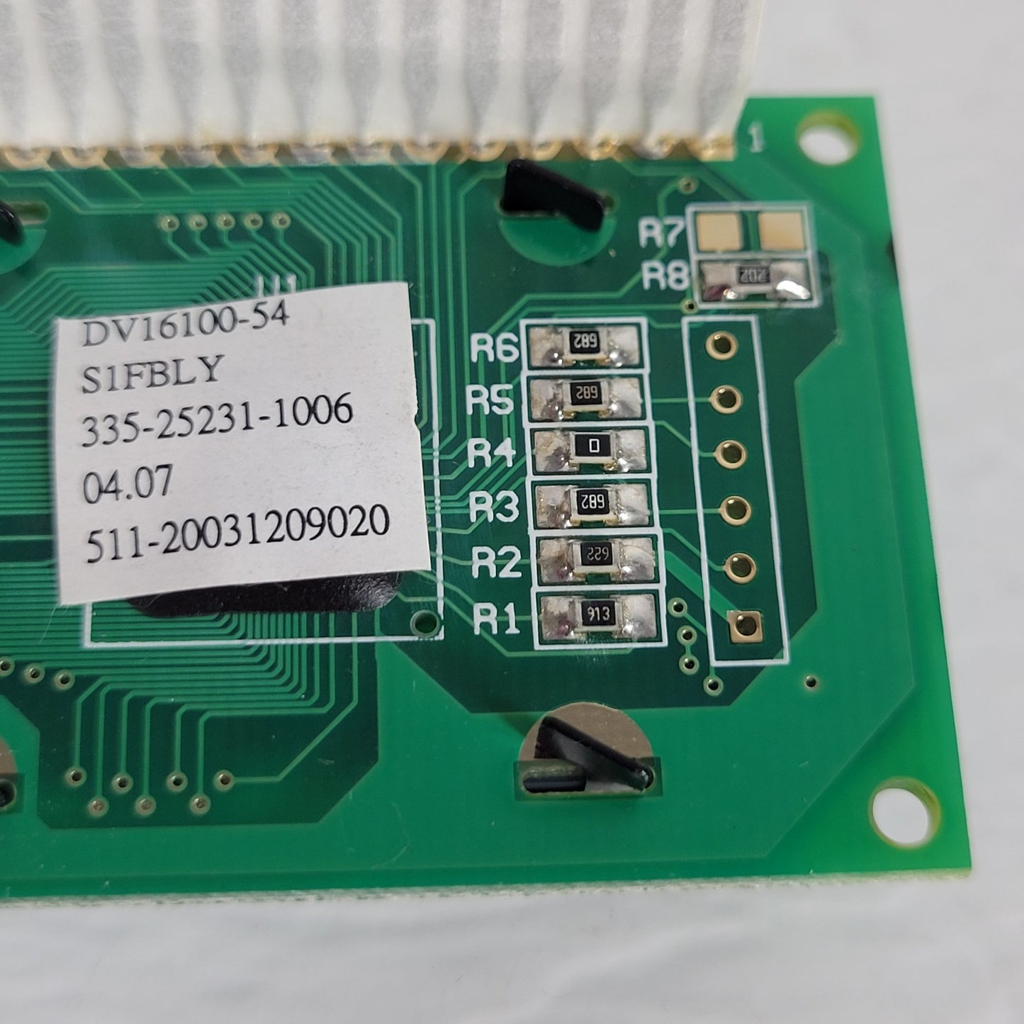 Data Vision DV16100-54 S1FBLY 16x1 Character LCD Module Yellow Green Backlight