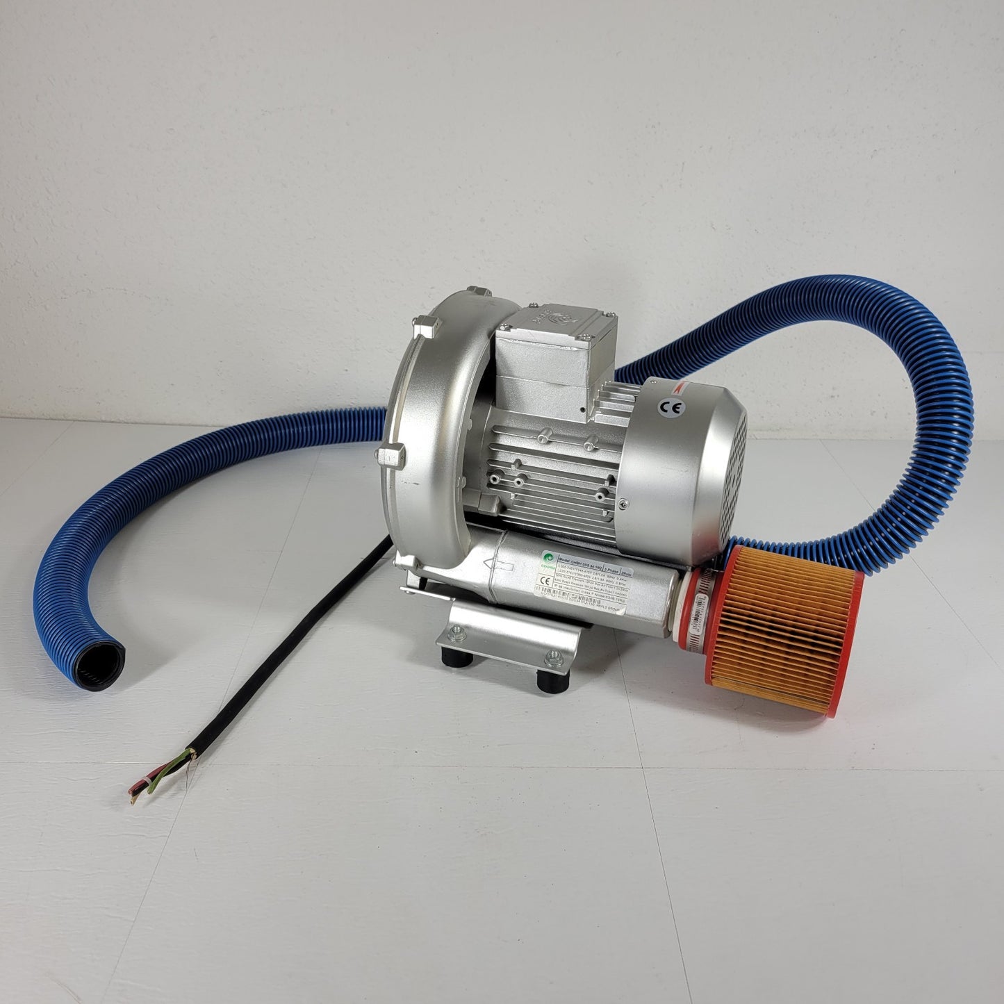 GOORUI GHBH 0D5 34 1R2 Regenerative Blower 0.67HP 3-Phase 220-480V 57 CFM