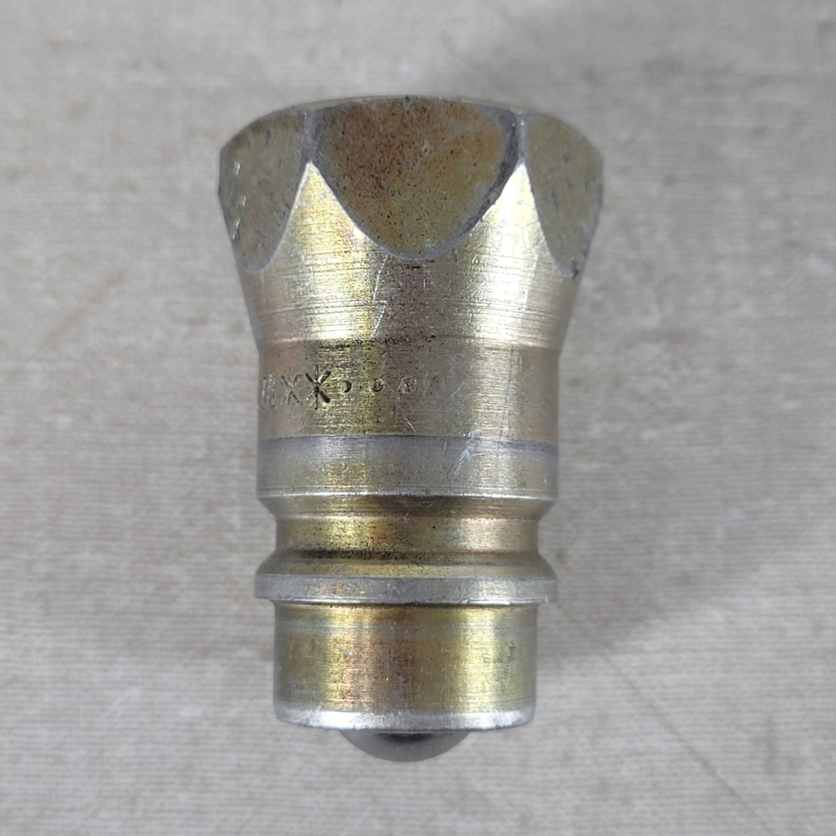 23TE 1/2"-14 NPTF Hydraulic Quick Disconnect Coupler w/ Male Plug Brass Finish