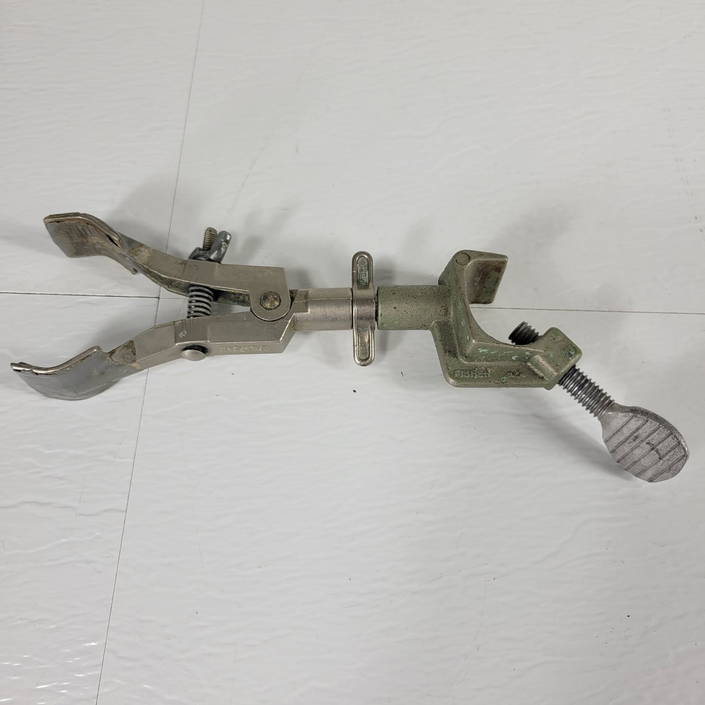 VINTAGE FISHER M14201E Two Castaloy  2-Prong Swivel Extension Clamps