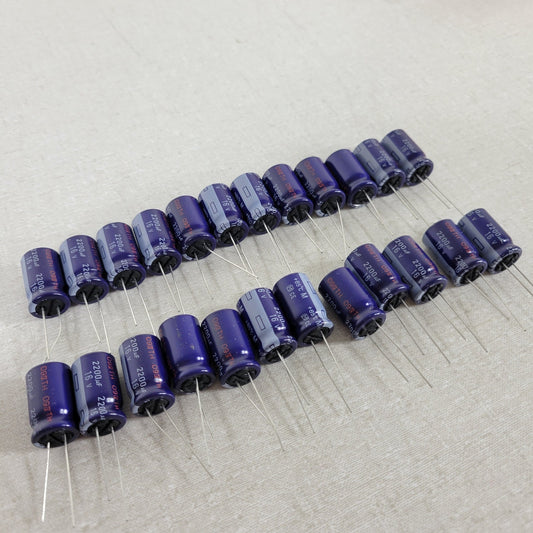 Lot of 24 Panasonic ECA-M 2200uF 16V Radial Aluminum Electrolytic Capacitors 85C