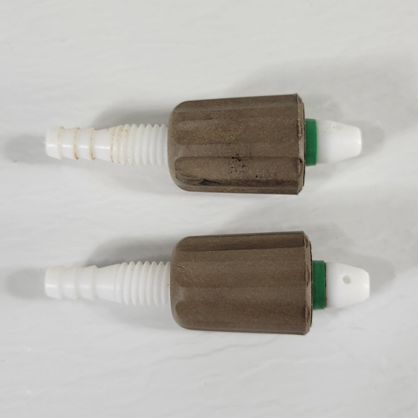 2x Chemglass CG-511 PTFE Chem-Cap Extended Tip Drain Valve Stems 2mm Bore