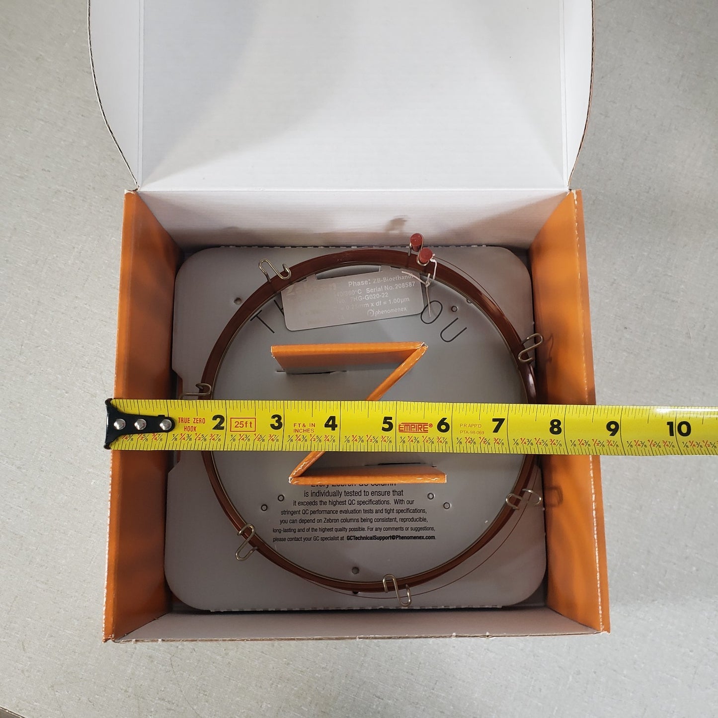 Phenomenex Zebron 7HG-G020-22 Capillary GC Column ZB-Bioethanol 30 Meter Length