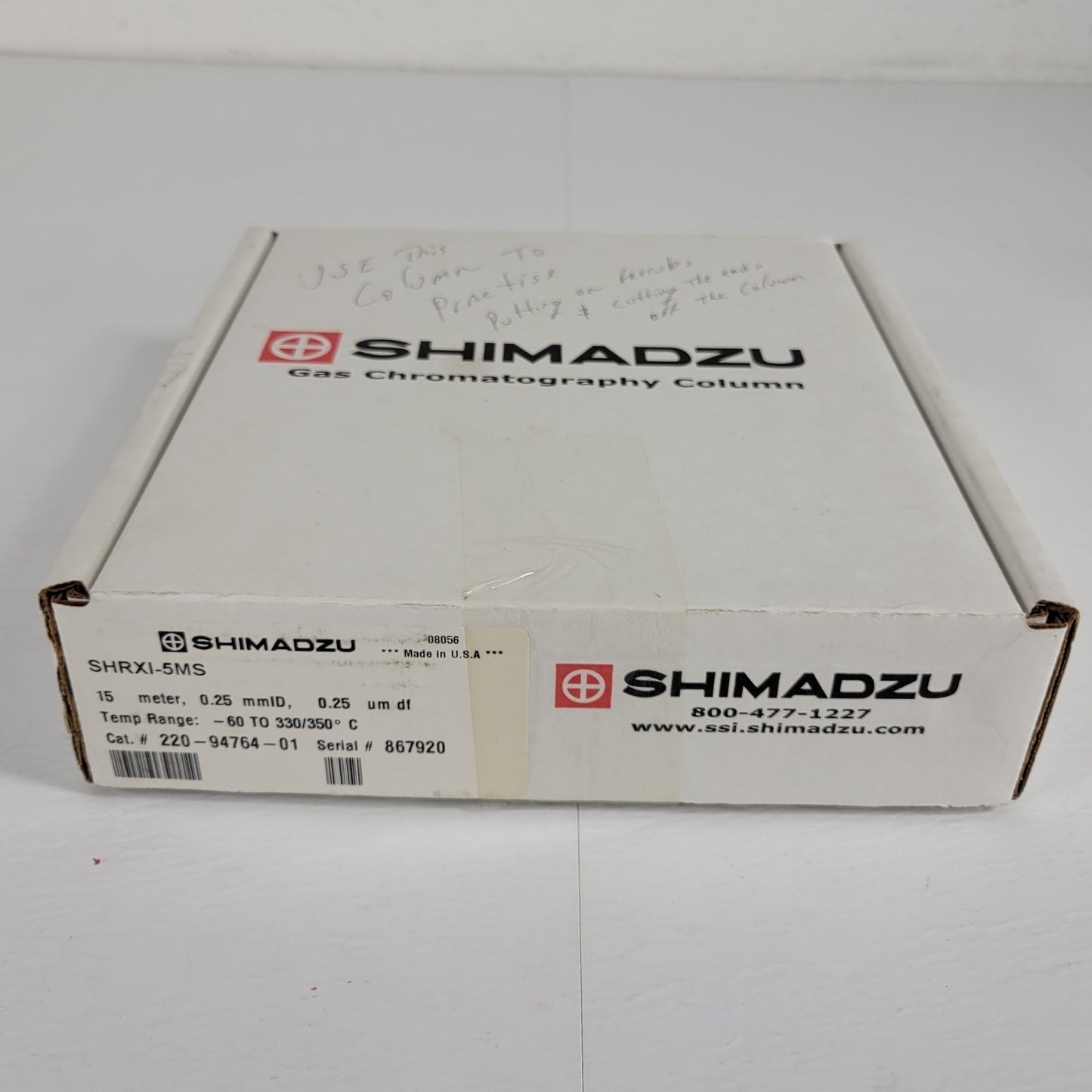 Shimadzu 220-94764-01 Capillary Column SHRXI-5MS Phase w/ 2x Graphite Ferrules