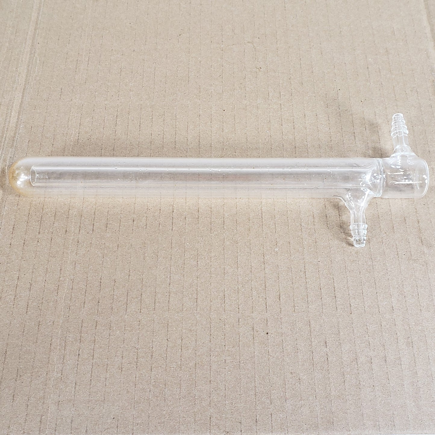 Unbranded Jacketed Glass Bubbler 3/8" Offset Hose Inlets 250mm Height 25mm OD