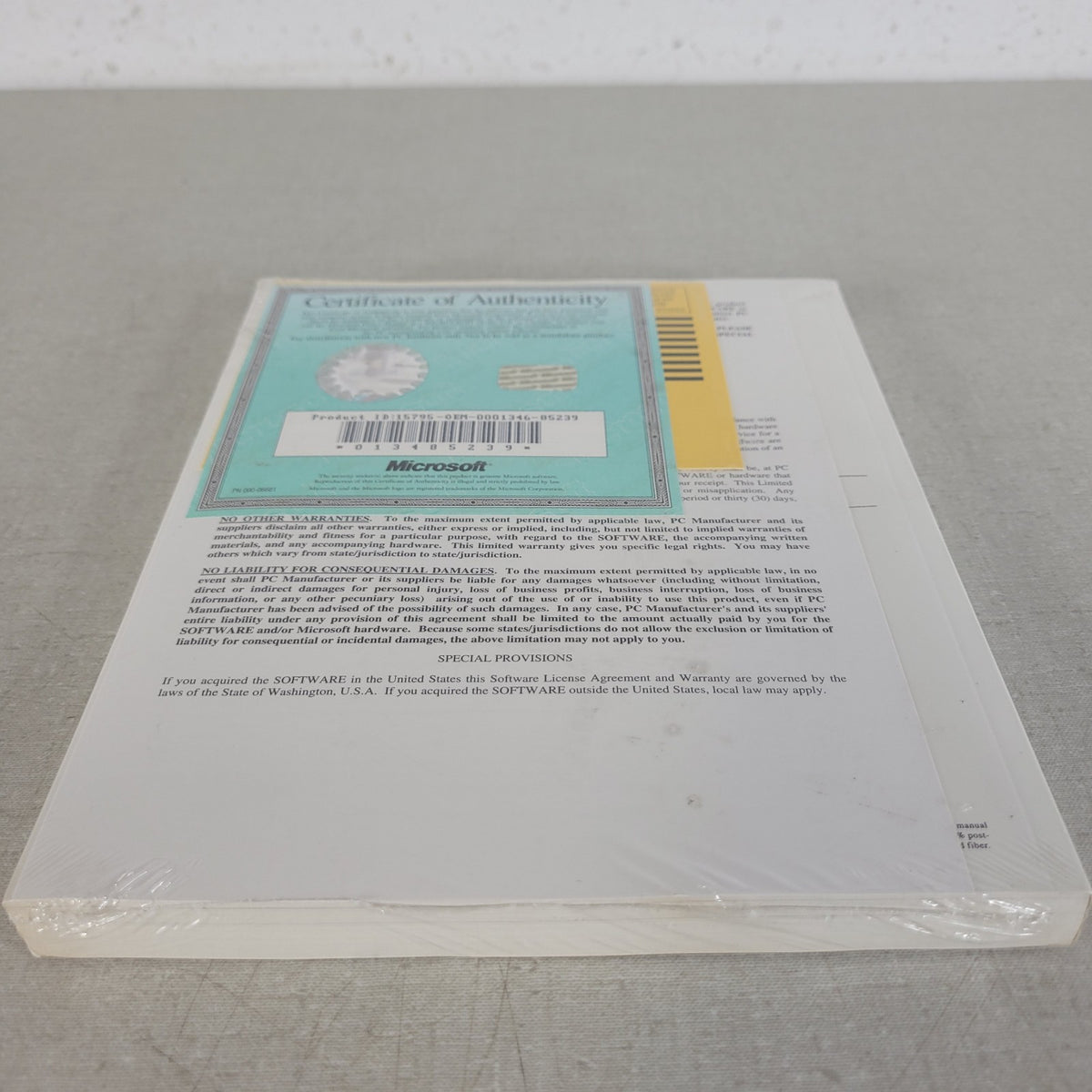 Vintage Microsoft Windows & MS-DOS User's Guide Manual w/ COA Sealed