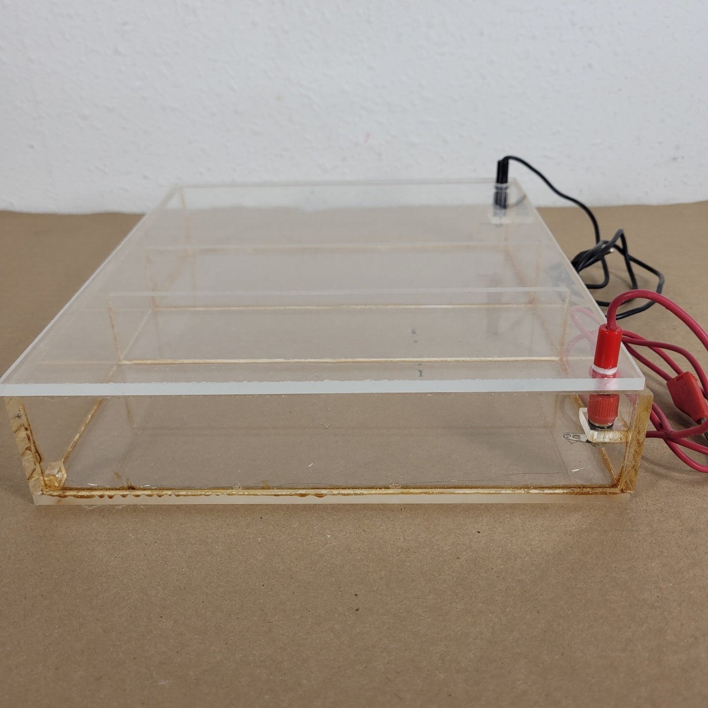 Large Acrylic Horizontal Gel Electrophoresis Chamber UVT Tray Power Leads Ellard