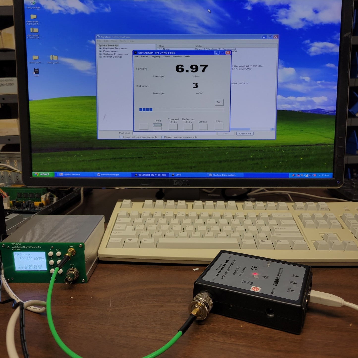 TESTED WORKS Bird 5012 Wideband RF Power Sensor 350MHz-4GHz USB RS232 N-Female