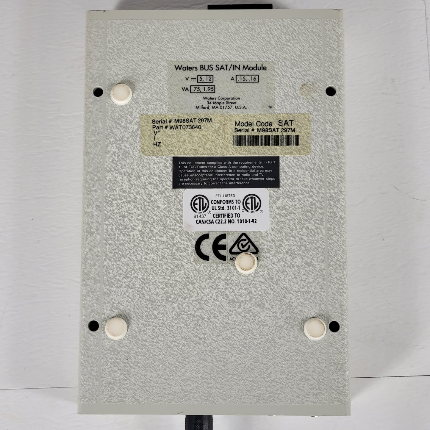 WATERS WAT073640 BUS SAT/IN Module & PSU, Bus & Net LAC/E, 9-Pin, Dual-Channel