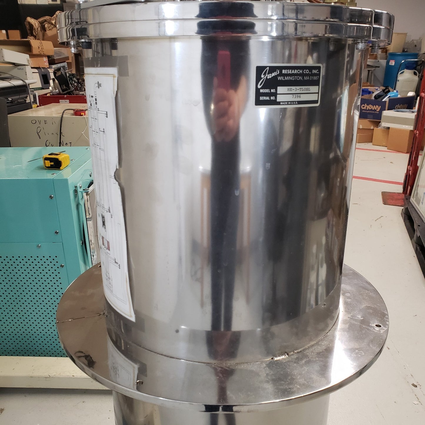 Janis Research HE-3-TLOSL Top Loading Ultra-Low Temp Helium-3 Cryostat System