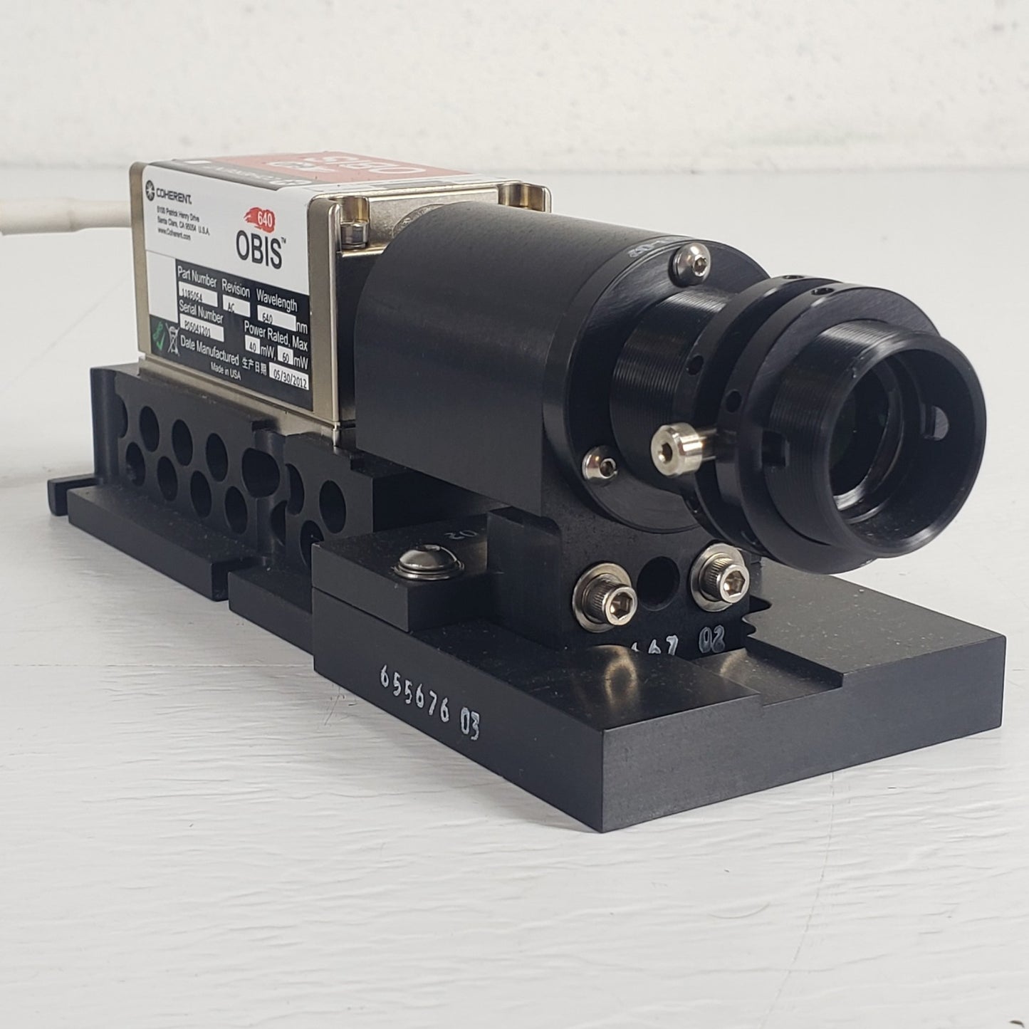 TESTED Coherent OBIS LX 640nm 40mW Laser 1185054 PSU USB I/O 38mW