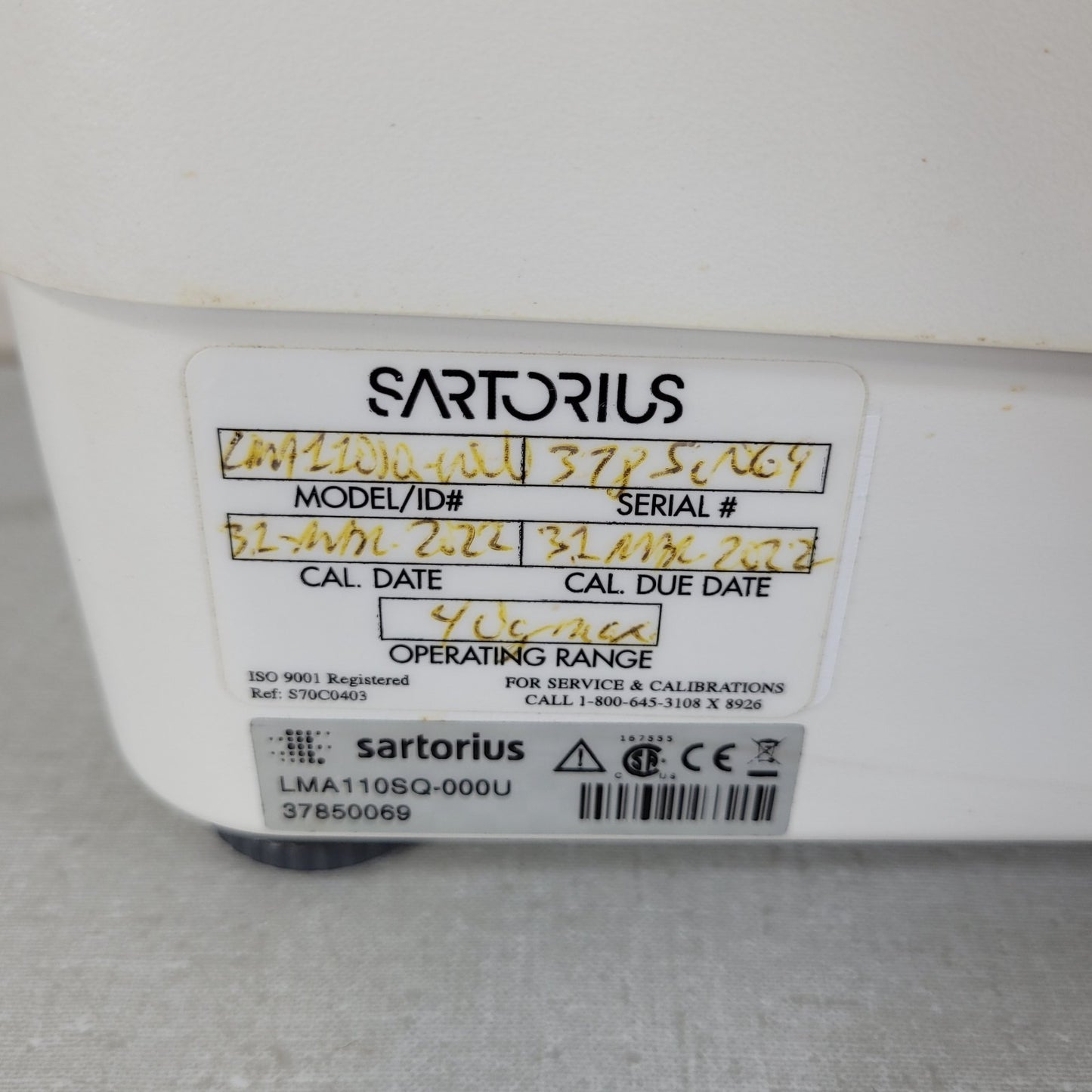 Sartorius LMA110SQ-000U Mark 3 LTE Infrared Quartz Heater Moisture Analyzer