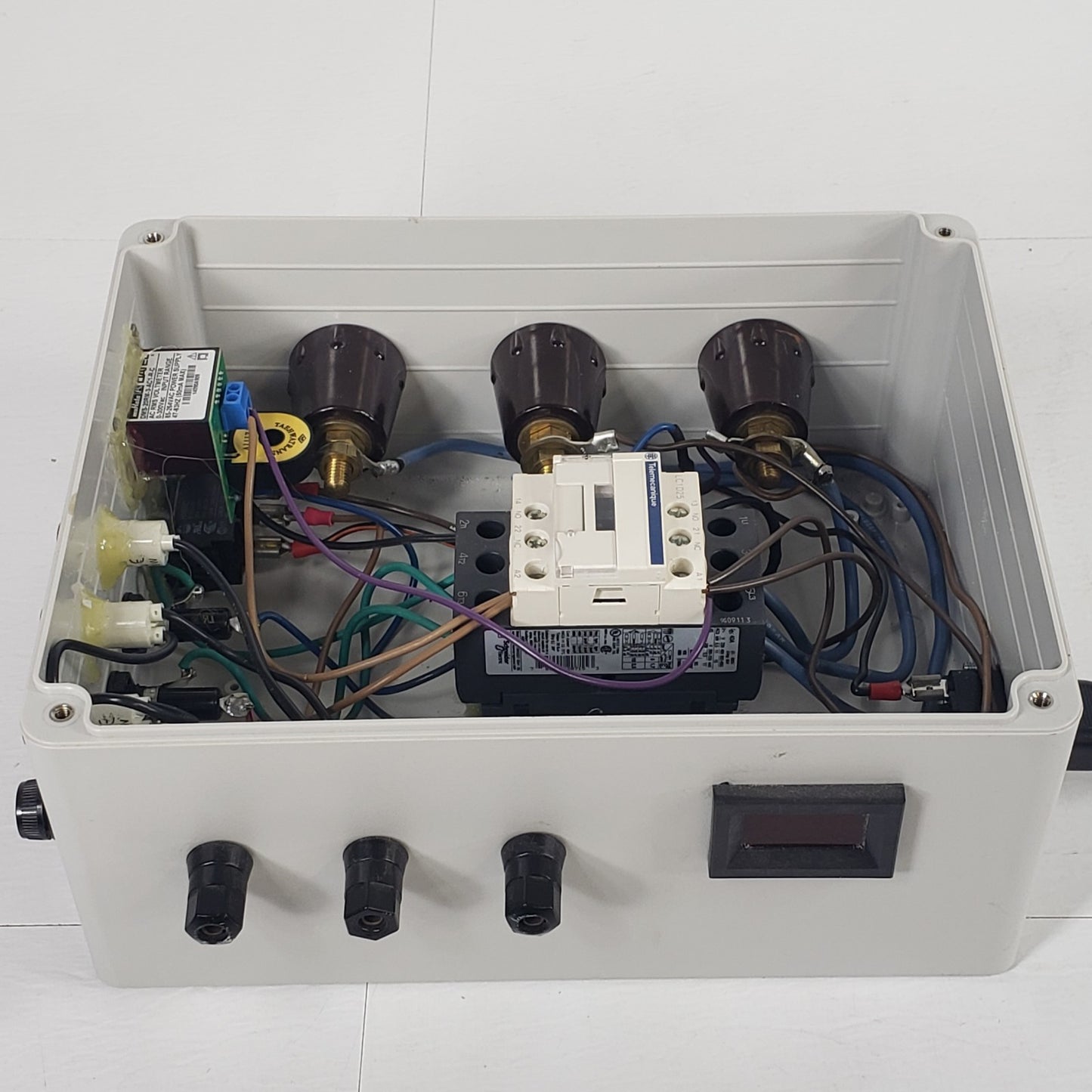 Dual Digital Display Custom Ammeter Measurement Box, Schneider Telemecanique Box